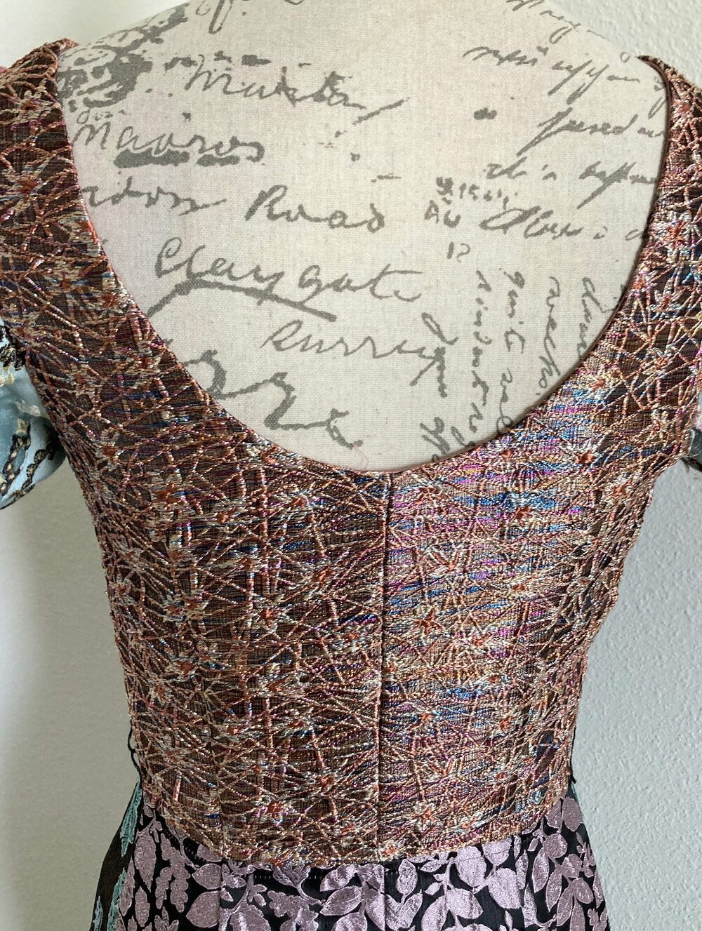 Anthropologie Beguile by Byron Lars Pieced Brocade Sheath Dress 2 Lace Floral - Picture 16 of 17